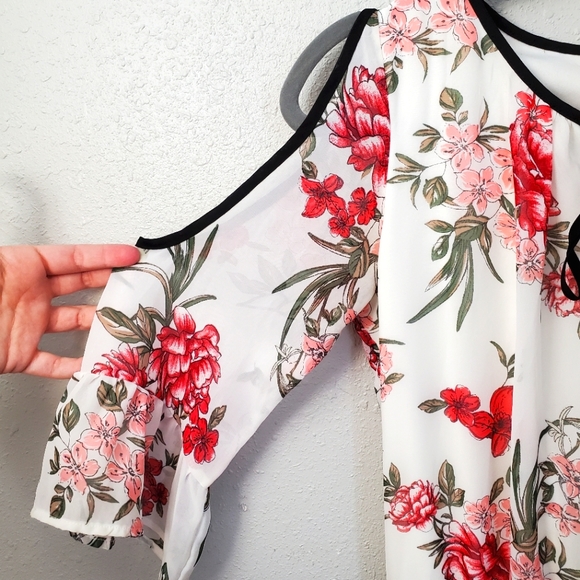 Cloud and Sky Floral Dress Peony Cherry Blossoms size small - Picture 3 of 5